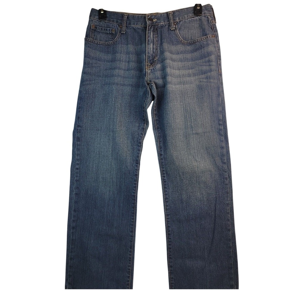 Old Navy Mens Straight Leg Jeans Medium Wash Blue Denim 32x30
